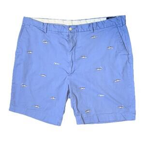 Polo Ralph Lauren Mens 44 Classic Fit 9" Stretch Chino Short SHARK Embroidered